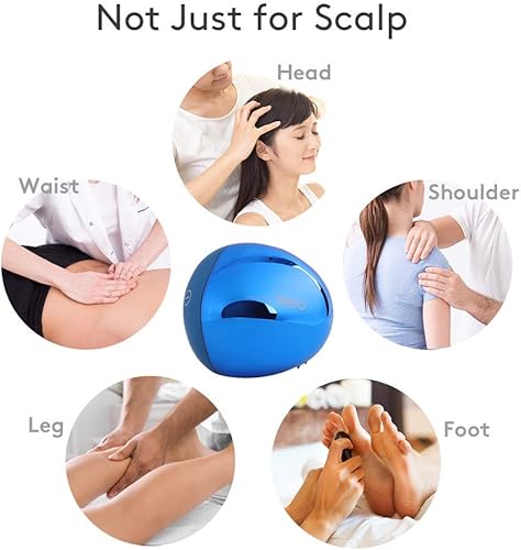 Miniatura 6 de Breo Mini masajeador portátil para el cuero cabelludo, IPX7 impermeable masajeador inalámbrico cabeza de pulpo, para alivio del estrés del cuero