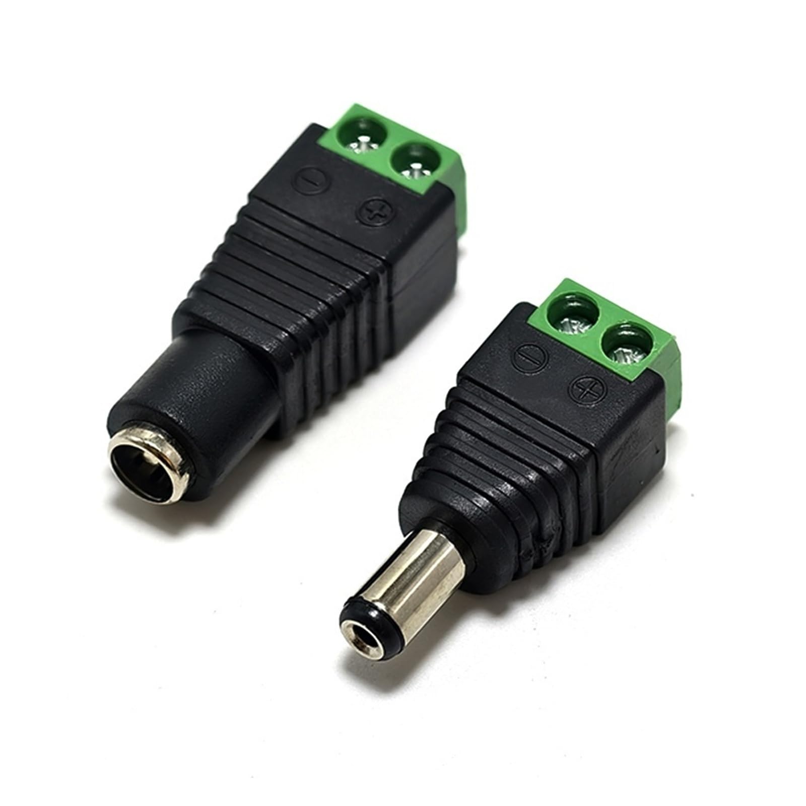 Adapter DC Power Plug 5,5 x 2,1/2,5 mm i 3,5 x 1,35 mm męski żeński łącznik do taśmy LED 1/5/10 pary (5,5 x 2,5, 10 pary)