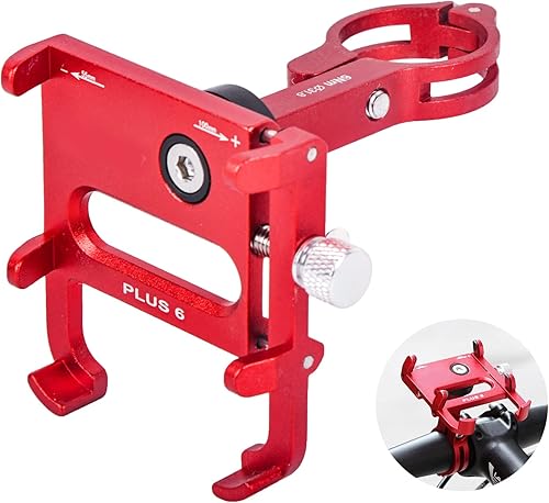 LFGUD Soporte universal para teléfono de bicicleta y motocicleta soporte universal para teléfono celular de 360 giratorio de aluminio para teléfono