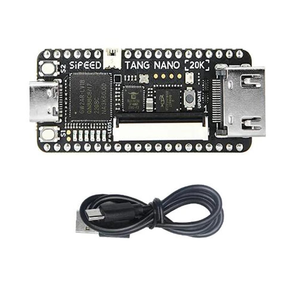 Sipeed Tang Nano 20K FPGA RISC-V Linux Board Retro Console Soldered Headers | Gowin GW2A, 64Mbit SDRAM, on-board debugger, breadboard ready, HDMI, open source toolchain, Verilog, VHDL