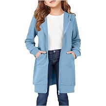 Hoodies for Teen Girls Cute Fashion Long Sleeve Oversized Zip up Hooded Kids Sweatshirt Trendy School Preppy Clothes