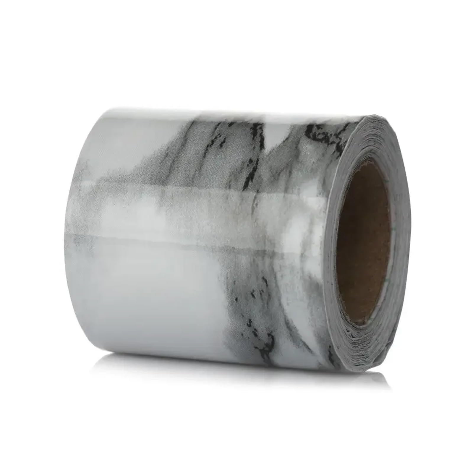 LCKKJHG Wallpaper Borders Self Adhesive Self-Adhesive Vinyl Decals Skirting Line Baseboard Marble Wall Border Stickers Waist Wallpaper(White-Grey-5cm x 5m)