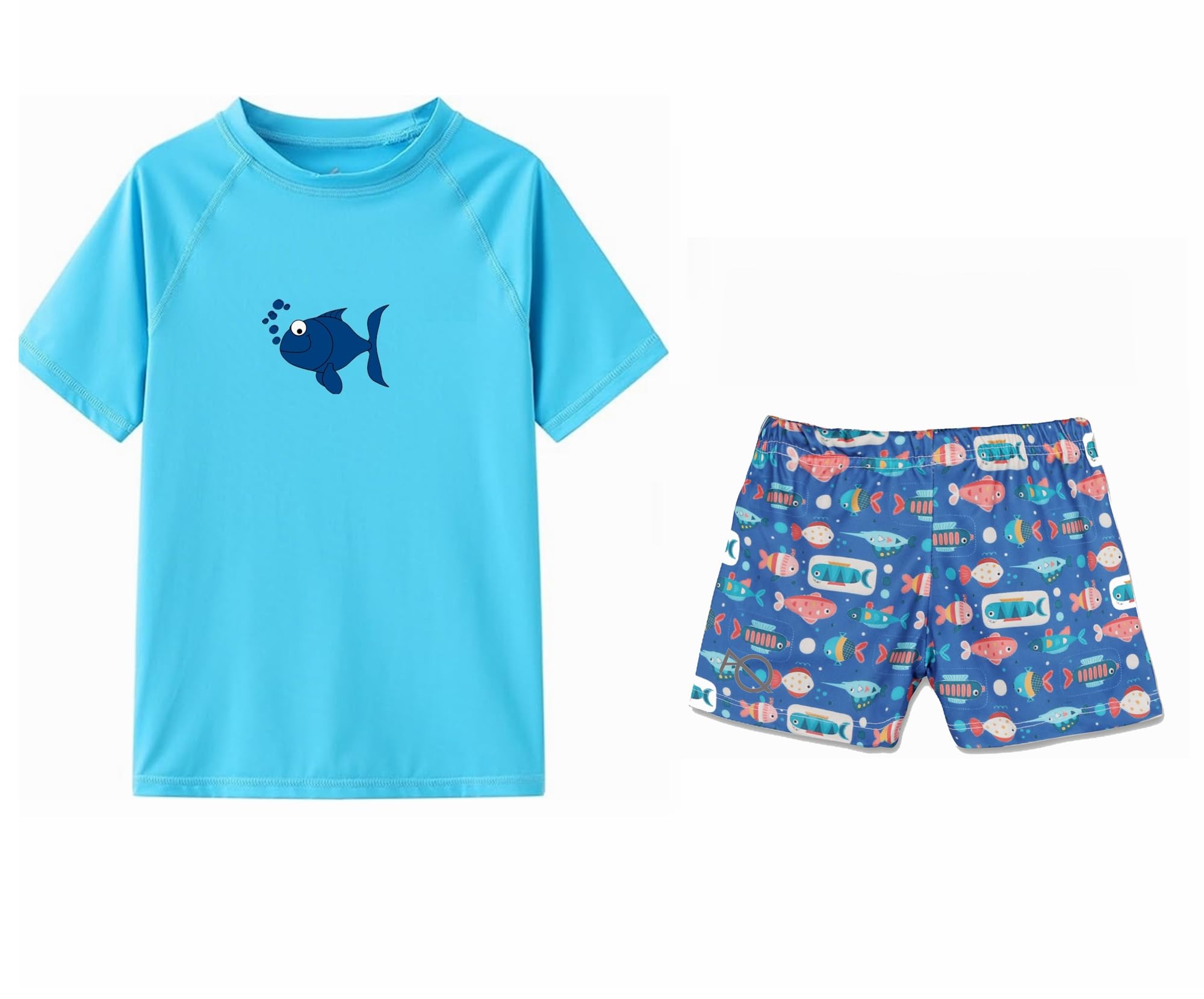 Aqua HolicKid's Swimming Costume | Swimwear | Swimsuit : - (1 T-Shirt +1 Bottom)