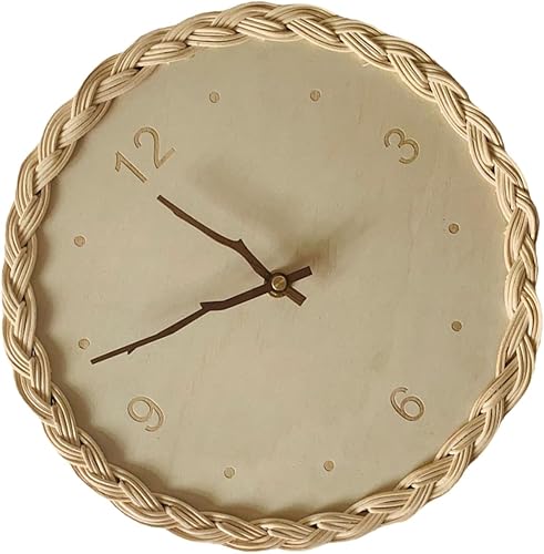 ARTIBETTER Reloj de pared Silencioso Reloj de pared Reloj de madera Reloj de dormitorio Reloj Digital De Pared Reloj colgante de madera Reloj