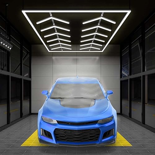 Neatfi Luces LED de techo para garaje, 42,240 lúmenes, 6500 K, luces de techo para garaje, tiendas de automóviles, detalles de automóviles, taller,
