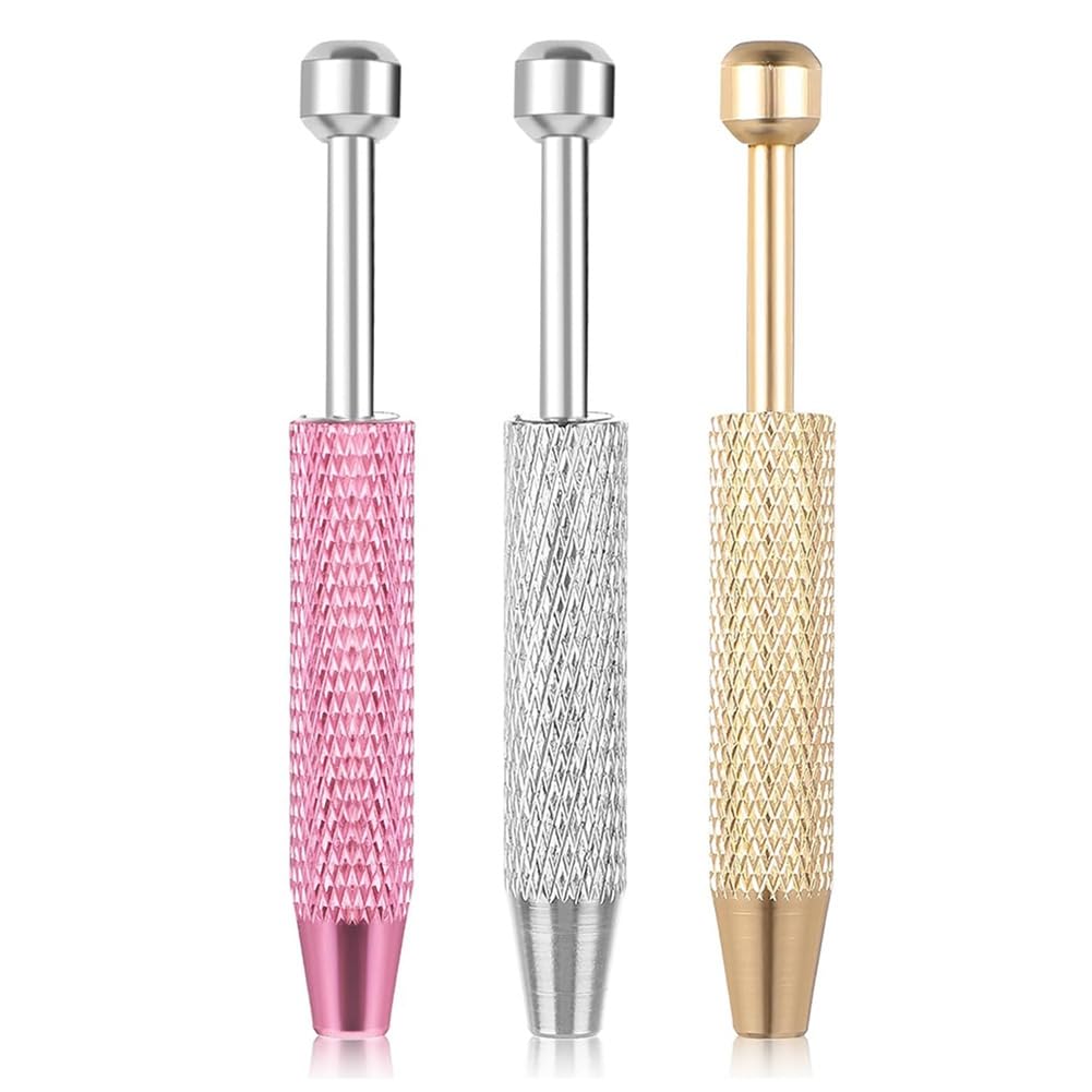 Ctrlzs Gold/Silver/Pink 3 Pack Piercing Ball Grabber Tool, 4 Prongs Stainless Steel Piercing Grabber Tool, 4-Claw Jewelry Pick Up Tool
