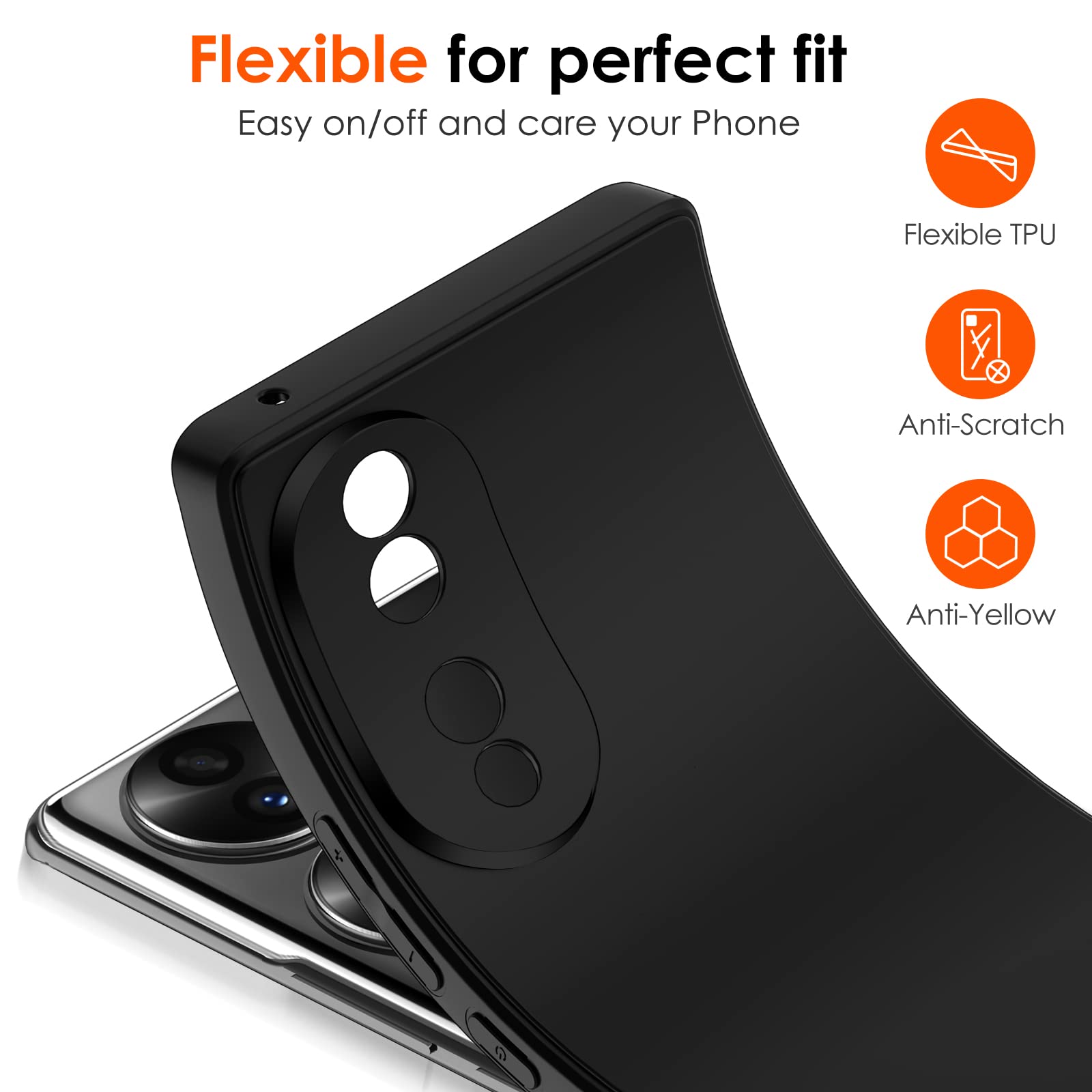 Schutzhülle Für Honor 70 – Dünne Silikonhülle Mit Blumenmuster, Stoßfest & Kratzfest