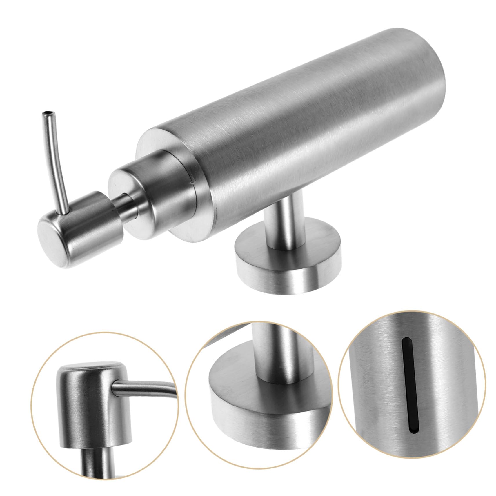 GALPADA Supporto per Dispenser di Sapone Manuale in Acciaio Inox Distributore di Sapone per Mani Ricaricabile da Parete Liquido per Bagno e Cucina Compatibile Vari Prodotti da Erogare