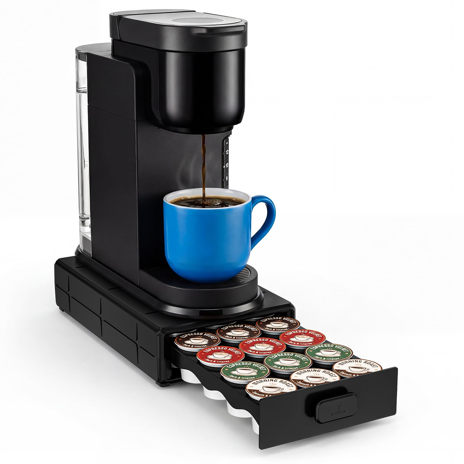EVERIE Coffee Pod Organizer Drawer for Keurig K-Cup Pods, Holds 18 Pods - Compact, Easy-Access Design with Smooth Glide, Ideal for Small Spaces and Coffee Machines