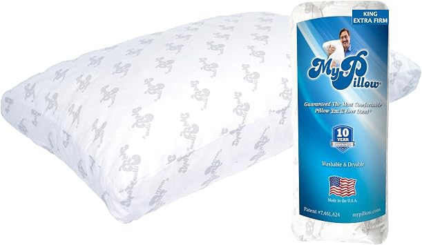 MyPillow Bedding Bed Pillows for Sleeping King Size, Gusseted for Back, Stomach or Side Sleepers - My Pillow Premium Pillow [King, Most Firm]