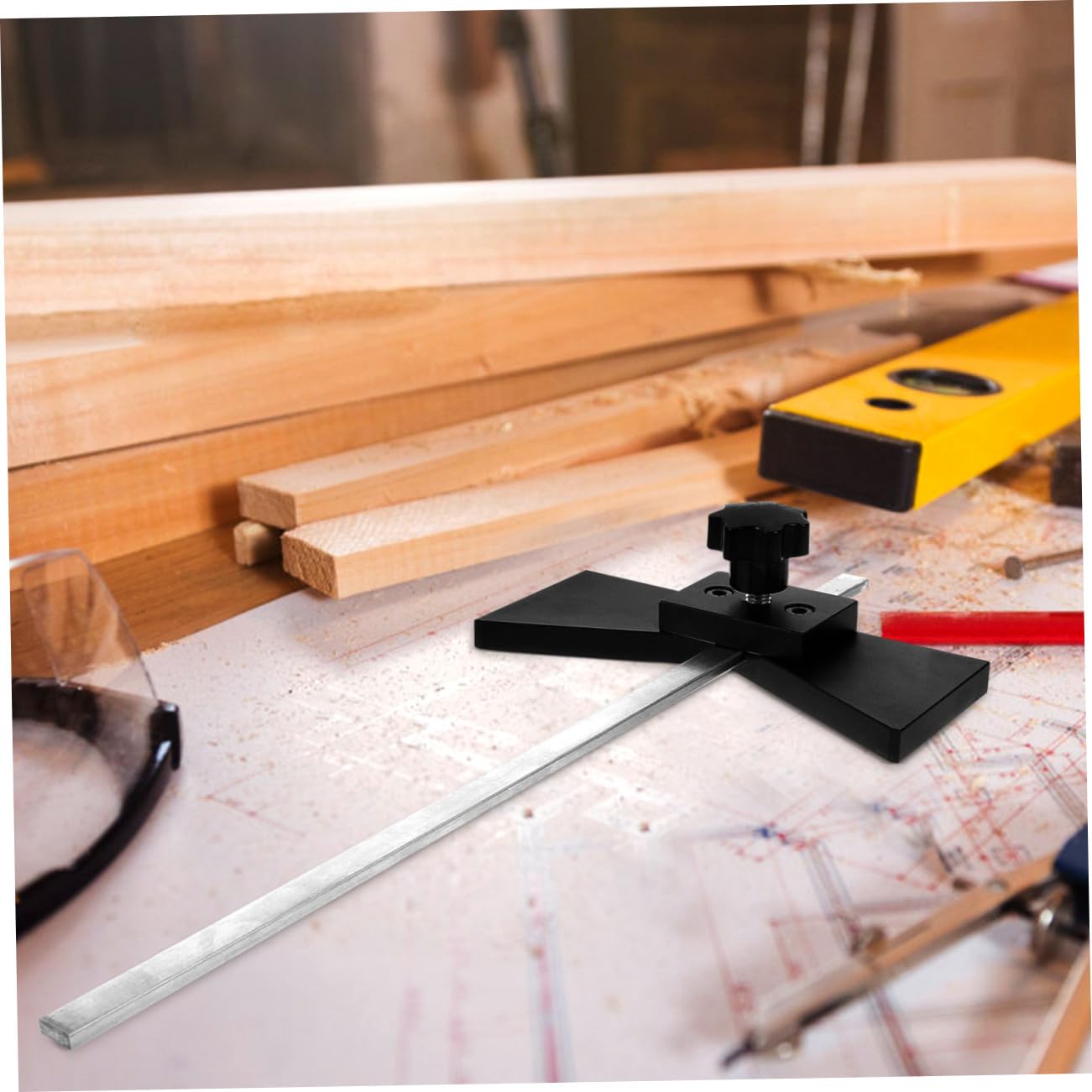 Anreißnadel für Holzbearbeitung Parallele Anreißlehre Positionierungsmarkierungswerkzeug Mittellehre für Holzbearbeitung Anreißwerkzeug für Holzbearbeitung Layoutwerkzeug für