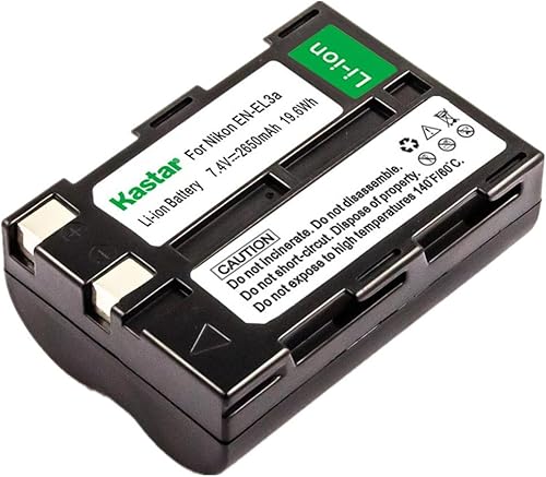 Kastar Batería ENEL3 para cámaras Nikon EN-EL3 EN-EL3a y Nikon D100 D70 D70S Outfit D50 DLSR