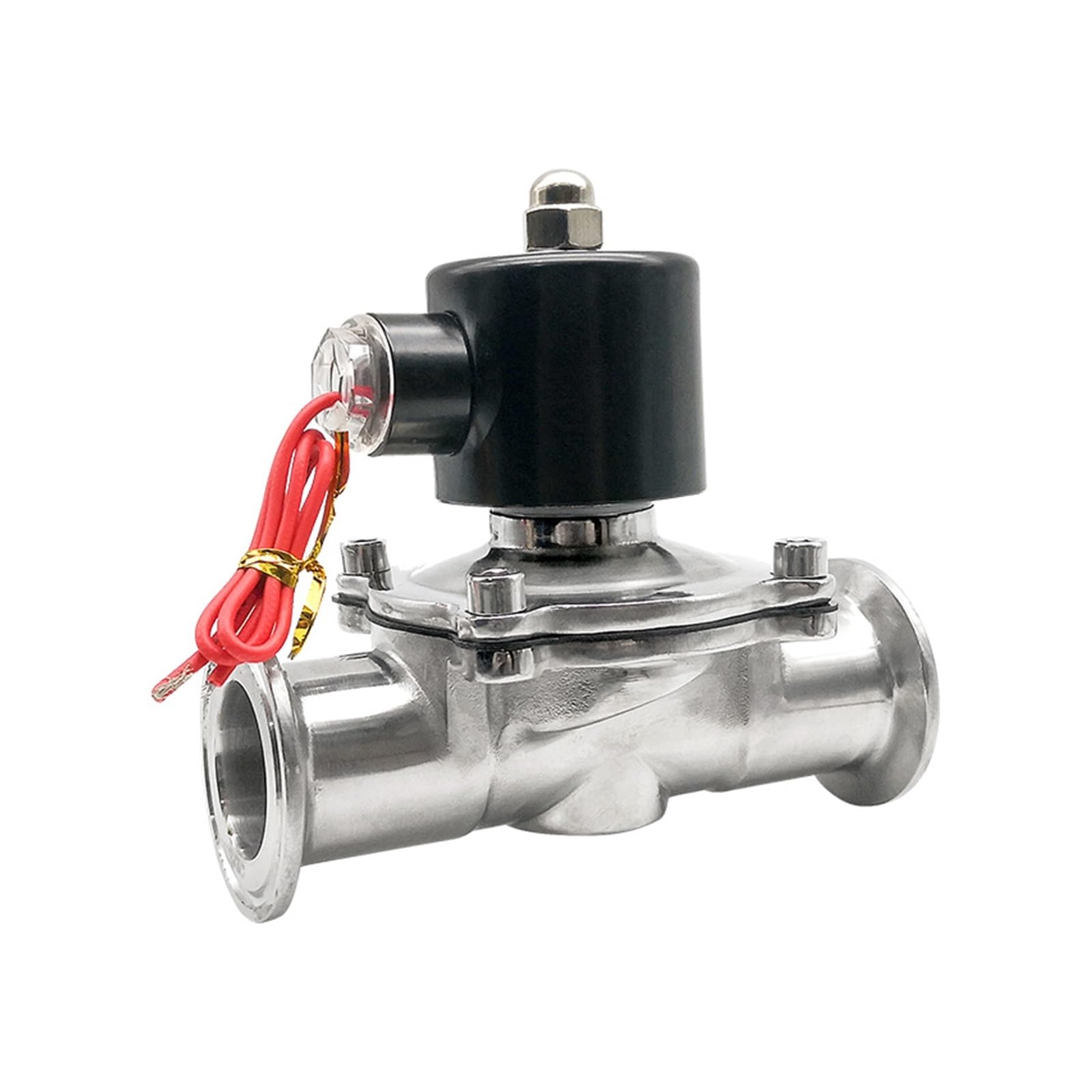 UWUKCJOKQ 1" 304 Stainless Steel Nomally Closed Clamp Type Sanitary Solenoid Valve AC220V DC24V(220vac)