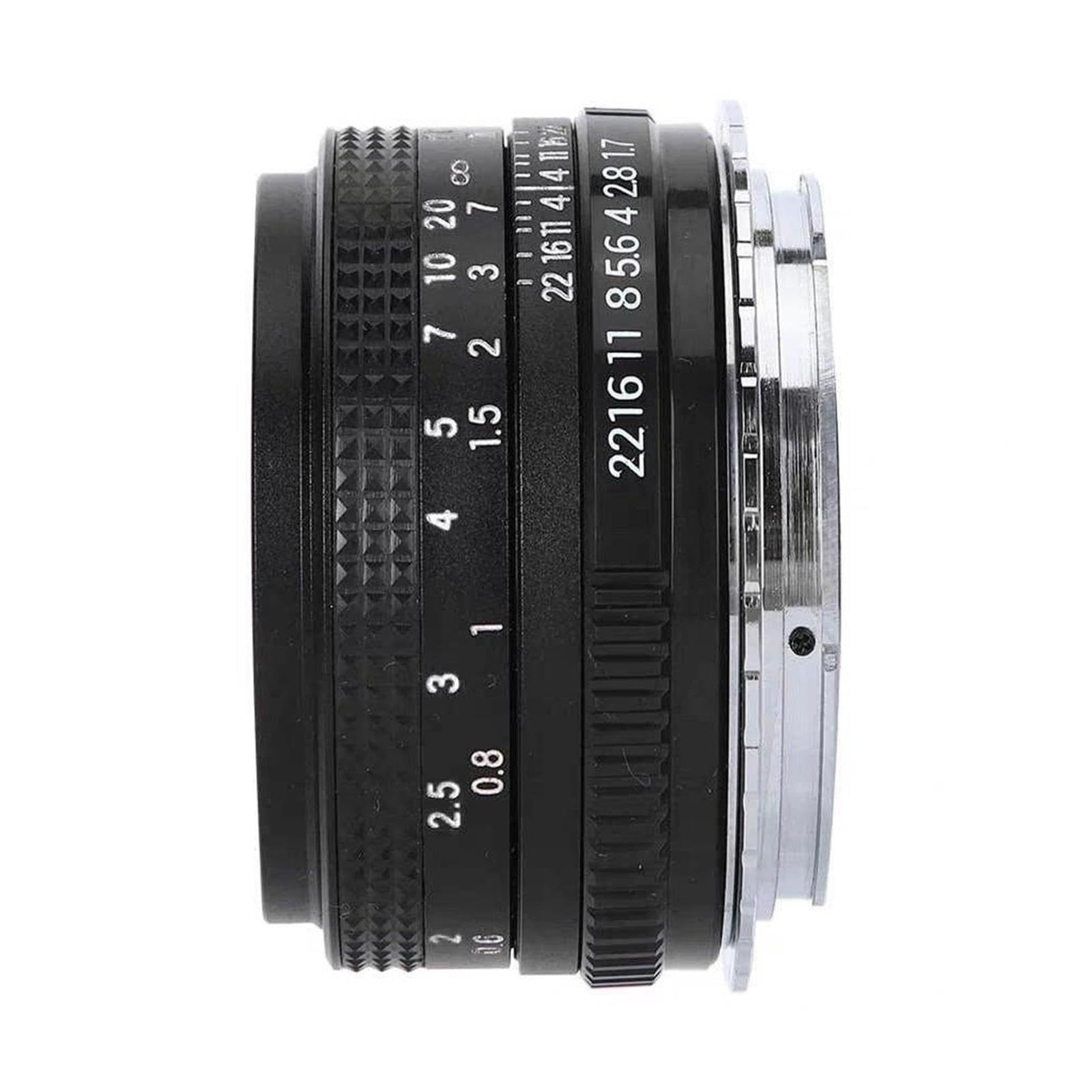 Compatibile con Canon, obiettivo con messa a fuoco manuale F1.7 da 50 mm | Obiettivo a focale fissa full frame da 50 mm F1.7, messa a fuoco manuale, lunghezza focale standard(PK)