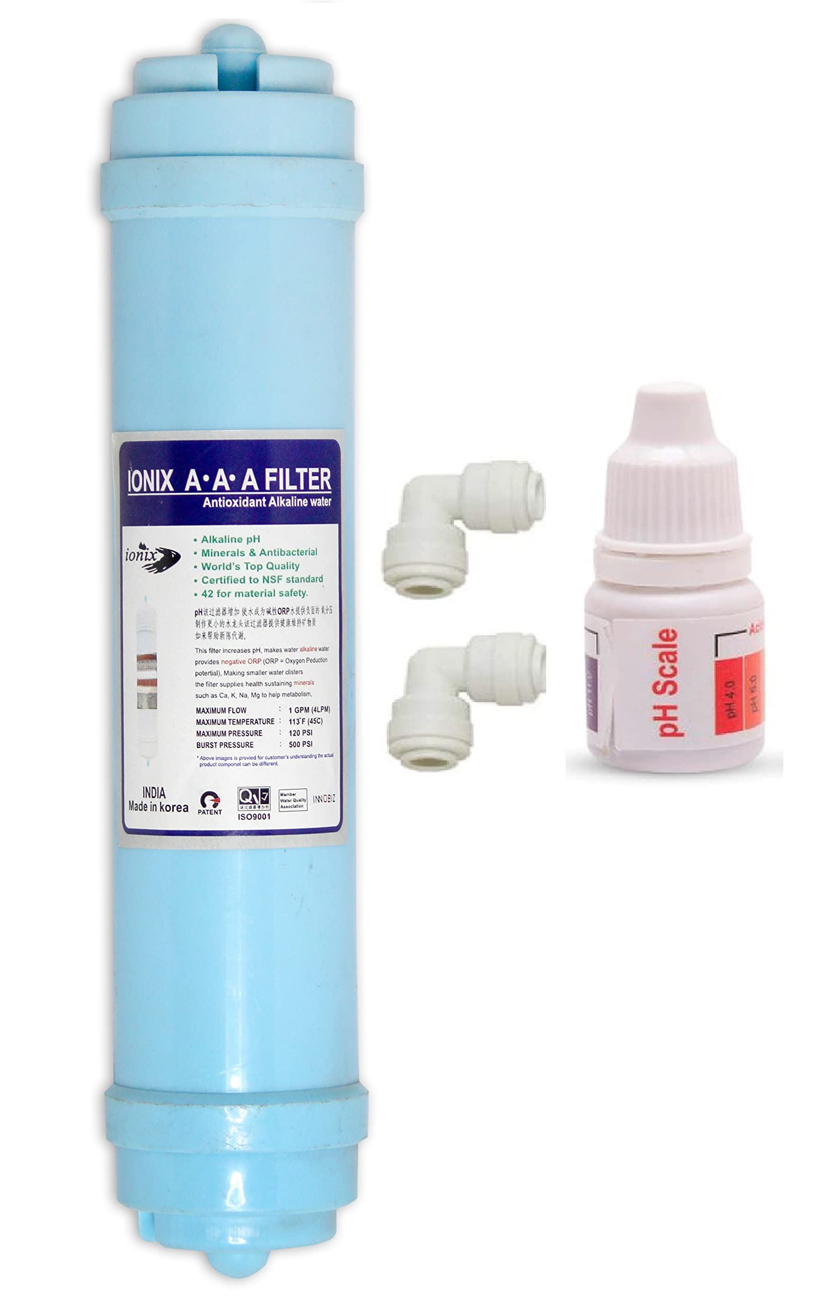 IONIX 10 inch Length Mineral Cartridge for ro Water Purifier with Ph Tester, AAA Alkaline Filter for Water Purifier, Make Water Alkaline & Healthy, 1 Piece, Blue (B0B3XVXDNR) Amazon Price History, Amazon Price Tracker