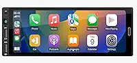 MULTIMÍDIA, MP5 1 DIN TELA IPS DE VIDRO 6,9' FULL TOUCH, FM, USB, SD CARD, AUXILIAR, BLUETOOTH, ESPELHA ANDROID E IOS, CARPLAY E ANDROID AUTO CONECTIVIDADE COM OU SEM FIO