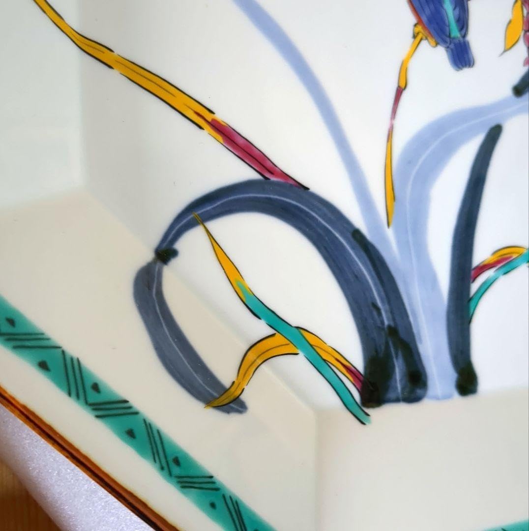 有田焼 福泉窯 錦川せみ絵 額皿 八角皿 ※海外発送の場合、木箱は付属