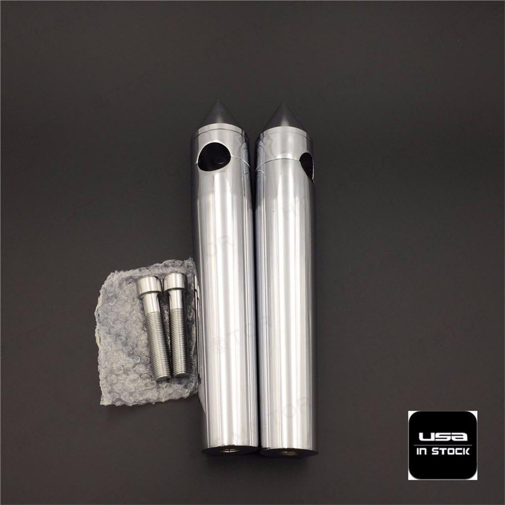 XKMT-Chrome 1" Spike Billet Handelbar Pullback Riser 8" Rise 11" Overall Height Compatible With All H-D Cruisers Choppers Metrics Victory with 2.5cm Bar Diameter