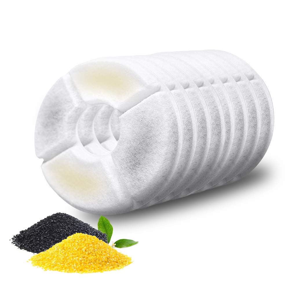 Paquete de 8 filtros para fuente de agua para mascotas, filtro de agua de repuesto de diseño Catit, filtro de ablandamiento de agua, fuente para mascotas, filtro de agua para gatos, flor para perros,