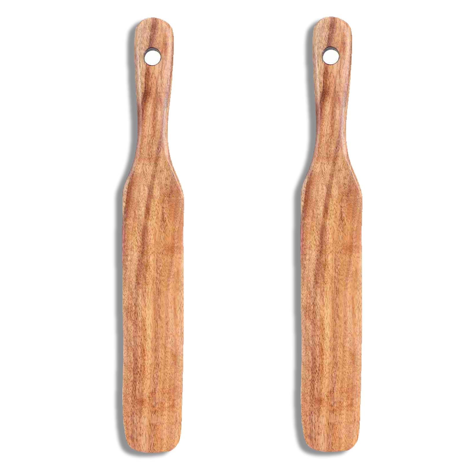 2 espátulas de madeira, espátula de madeira, colheres de madeira, utensílios de cozinha
