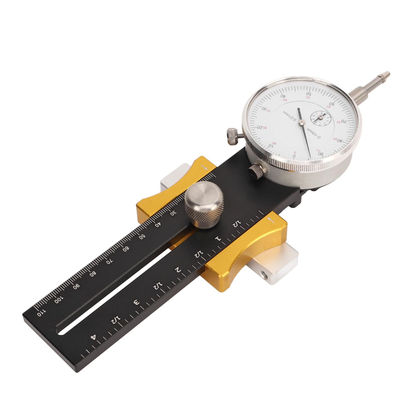 Calibro da Tavolo Professionale per Lavorazione del Legno, Indicatore con Quadrante Antiurto, Strumento di Misurazione con Testa Scorrevole