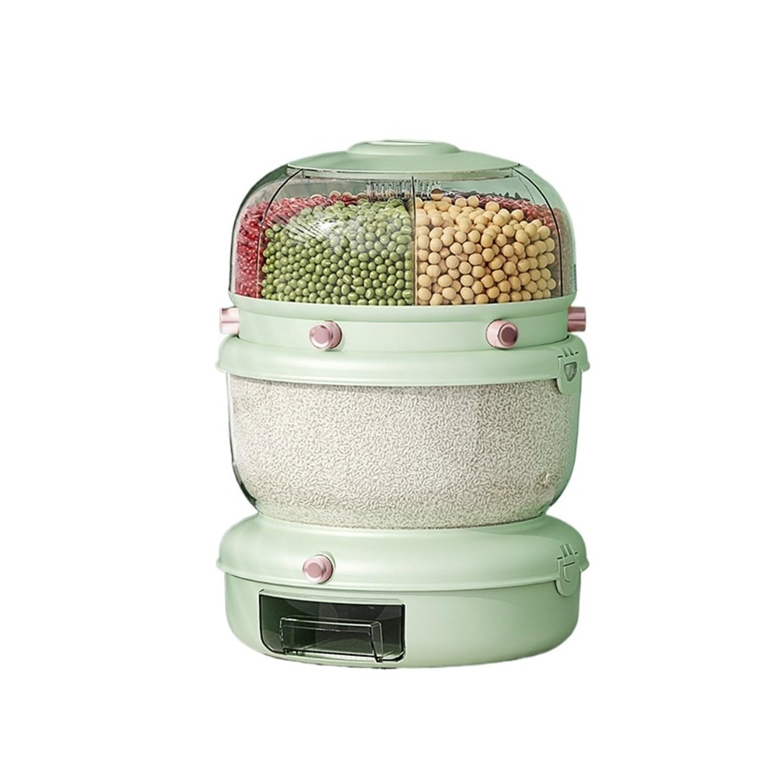 穀物保管タンク Amazon｜穀物保管箱 家庭用回転穀物タンクマルチカラーキッチン密封