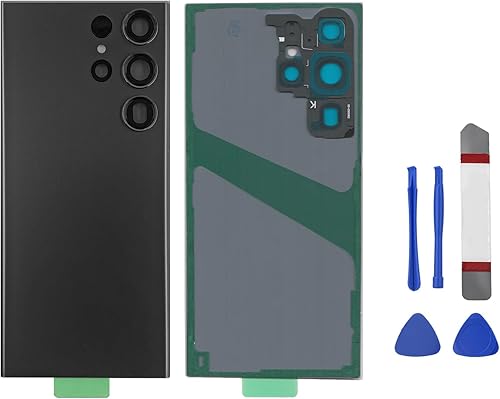 Miniatura 7 de Galaxy S23 Ultra - Repuesto de cristal trasero para Samsung Galaxy S23 Ultra 5G, con lente de cámara preinstalada y adhesivo + kits de herramientas