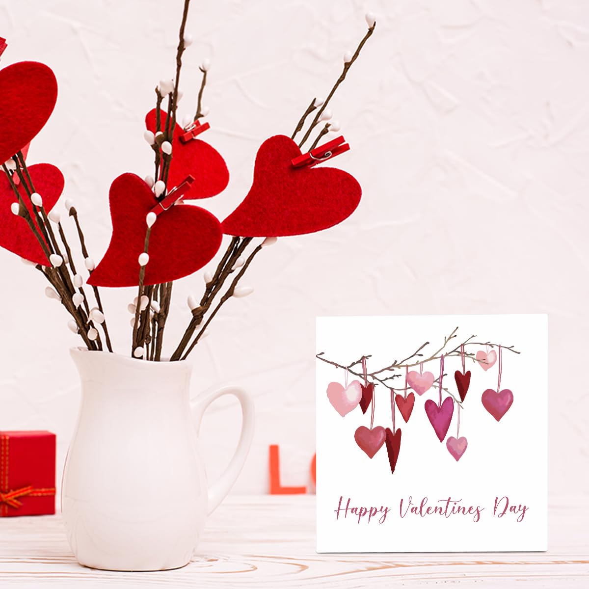 Decoración de San Valentín para el hogar, decoración temática de San Valentín, decoración rosa del día de San Valentín, regalos de San Valentín para parejas, mujeres y hombres, letreros de mesa de San