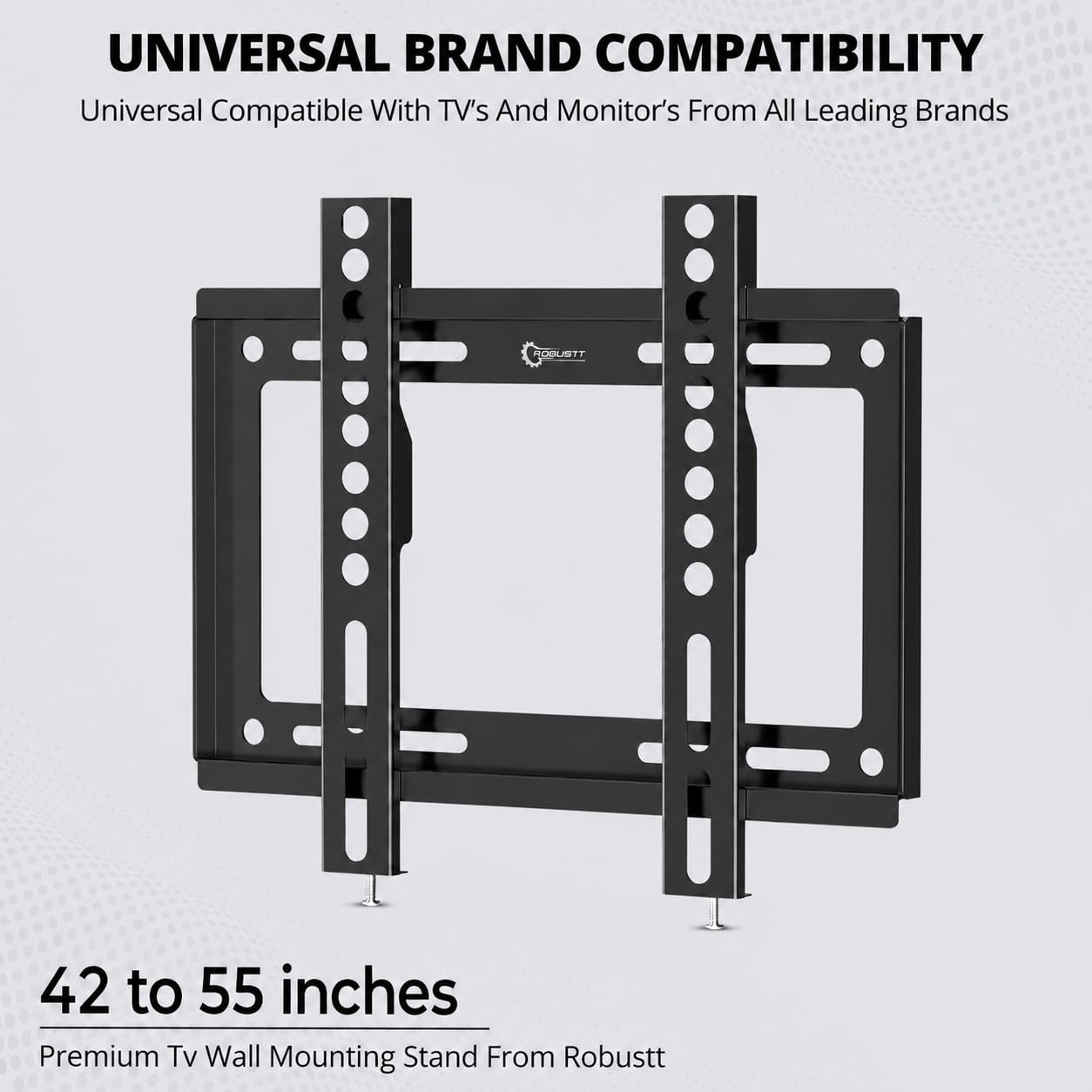 Robustt TV Wall Mount 42 to 55 Inches - Pack of 1 | Heavy Duty TV-Wall Stand | Flat Panel Wall-Mount | Universal Fixed Stand — Amazon image 4