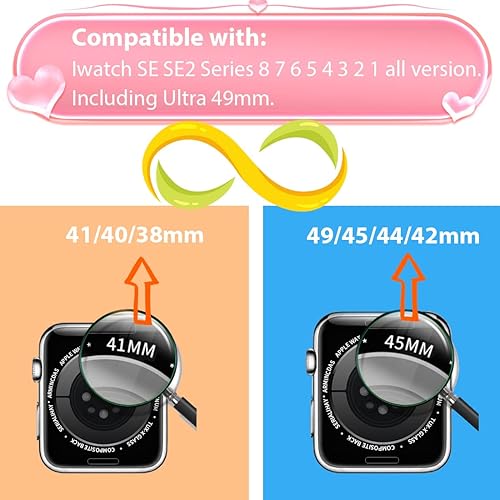 Miniatura 6 de fastgo Correa dorada compatible con Apple Watch Band de 1.496 in, 1.575 in, 1.614 in, 1.732 in, 1.929 in, 1.772 in, 1.654 in, pulsera delgada de