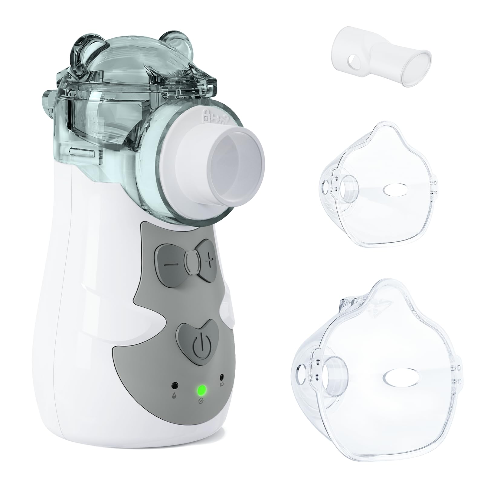 Nébulisateur Portable Inhalateur Électrique pour Enfants et Adultes, Silencieux, Rechargeable, Technologie de Nébulisation à Maille, Aérosol Nébuliseur pour Rhume, Asthme, Bronchite, Sinusite
