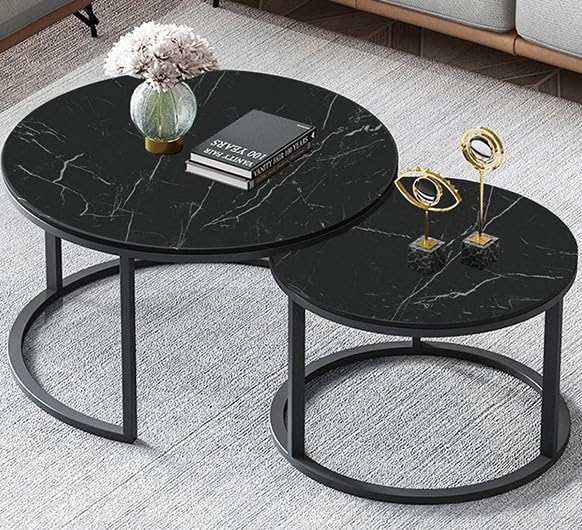 2 PC Coffee Tables for Living Room (Black) : Amazon.co.za: Home