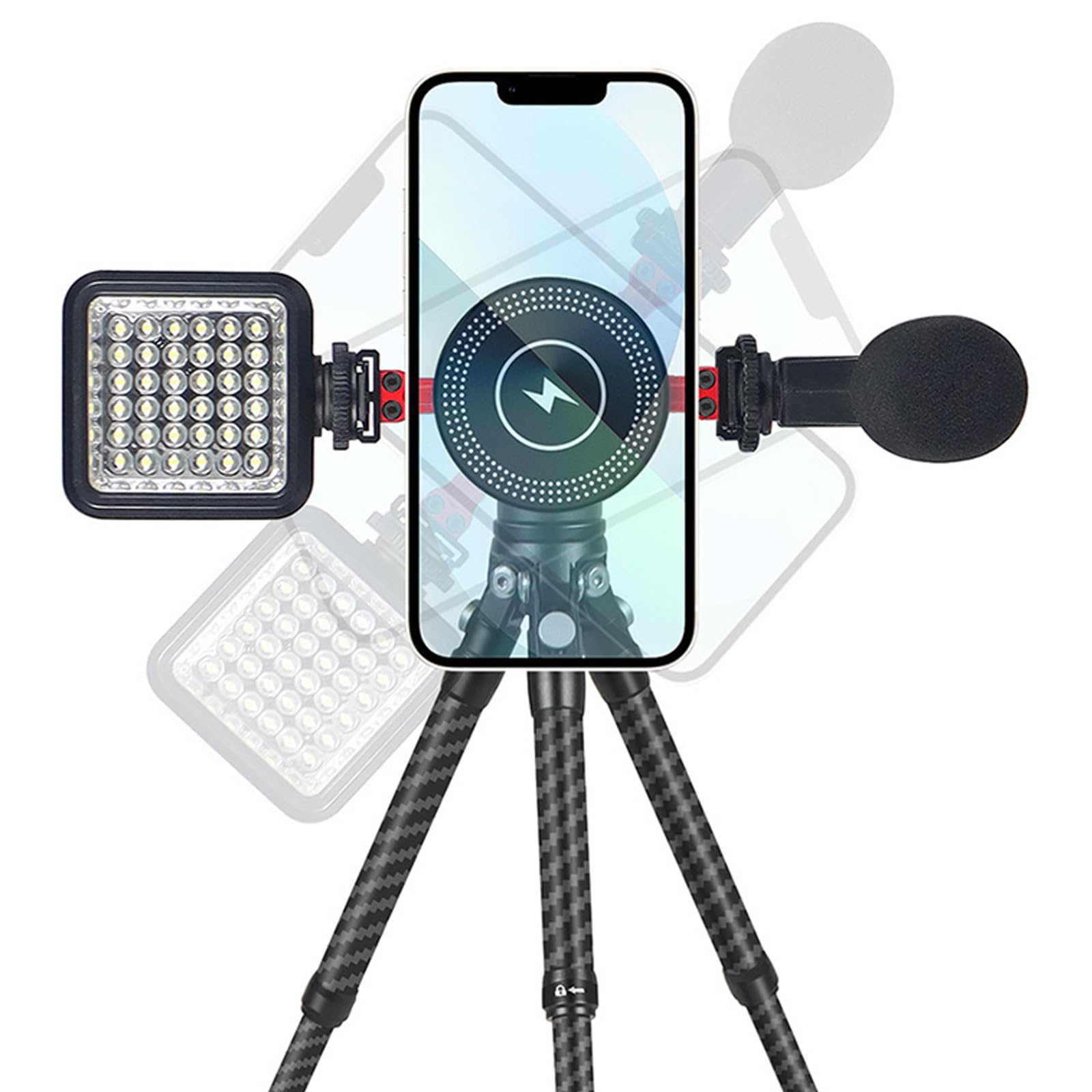 Treppiede per telefono e selfie portatile bastone con spese viaggio per cellulare fotocamera selfie stick treppiede