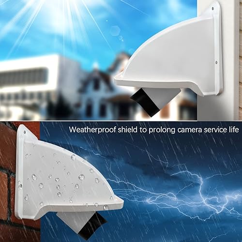 Vista 2 de OOSSXX Cámara de seguridad universal Sun Rain Cover Shield Cover Shield para cámara de vigilancia Techo protector para domo/Bullet cámara exterior