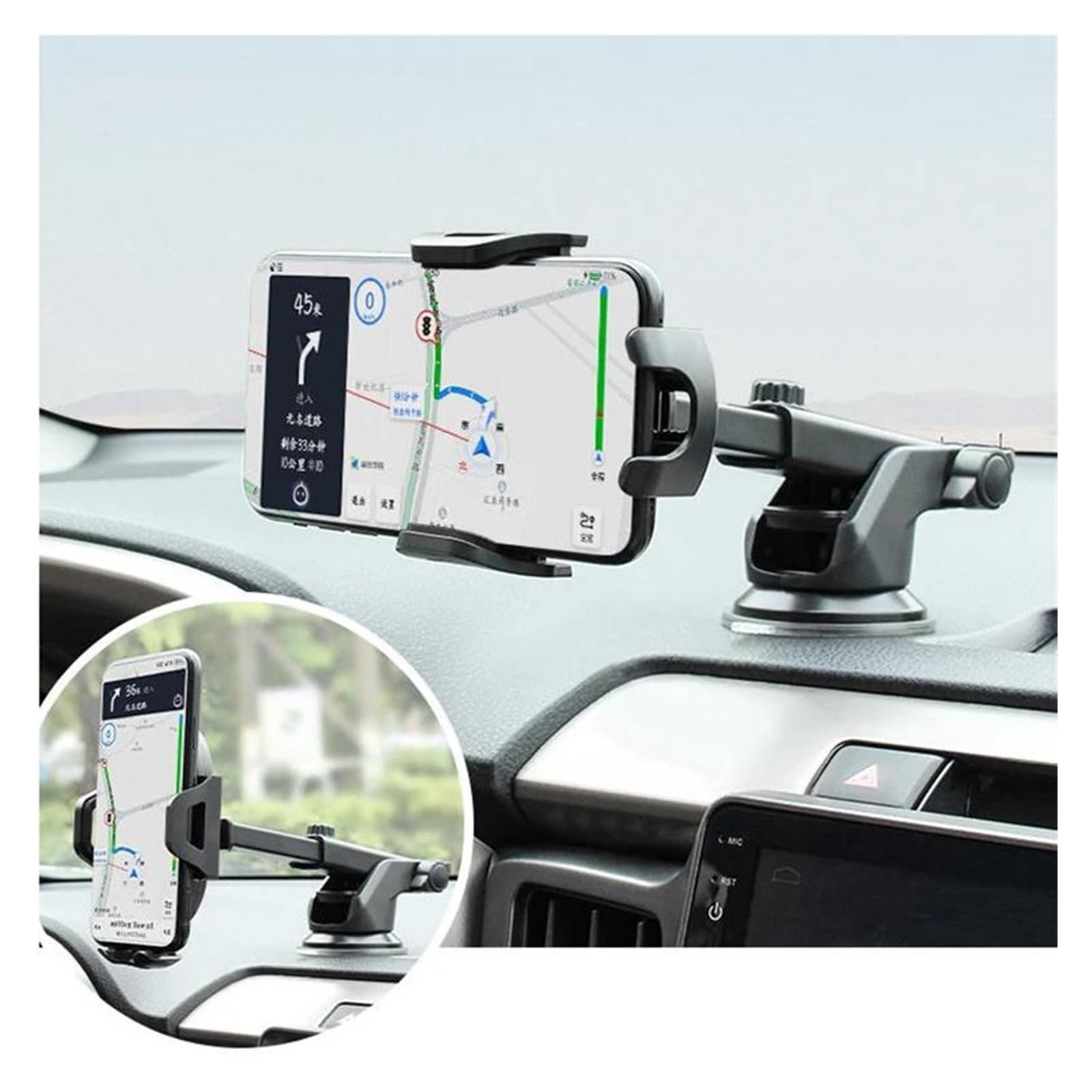 Soporte para teléfono con Ventosa para Coche, sin Soporte magnético para GPS, Compatible con para XI&ao7mi(Red)