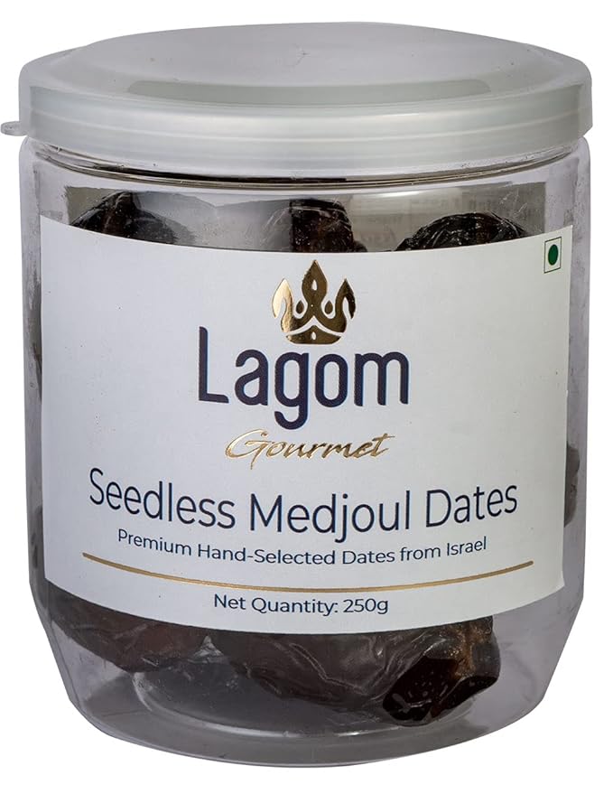 Lagom Gourmet Seedless Medjool Dates 250g All Natural No Preservatives No Added Sugar