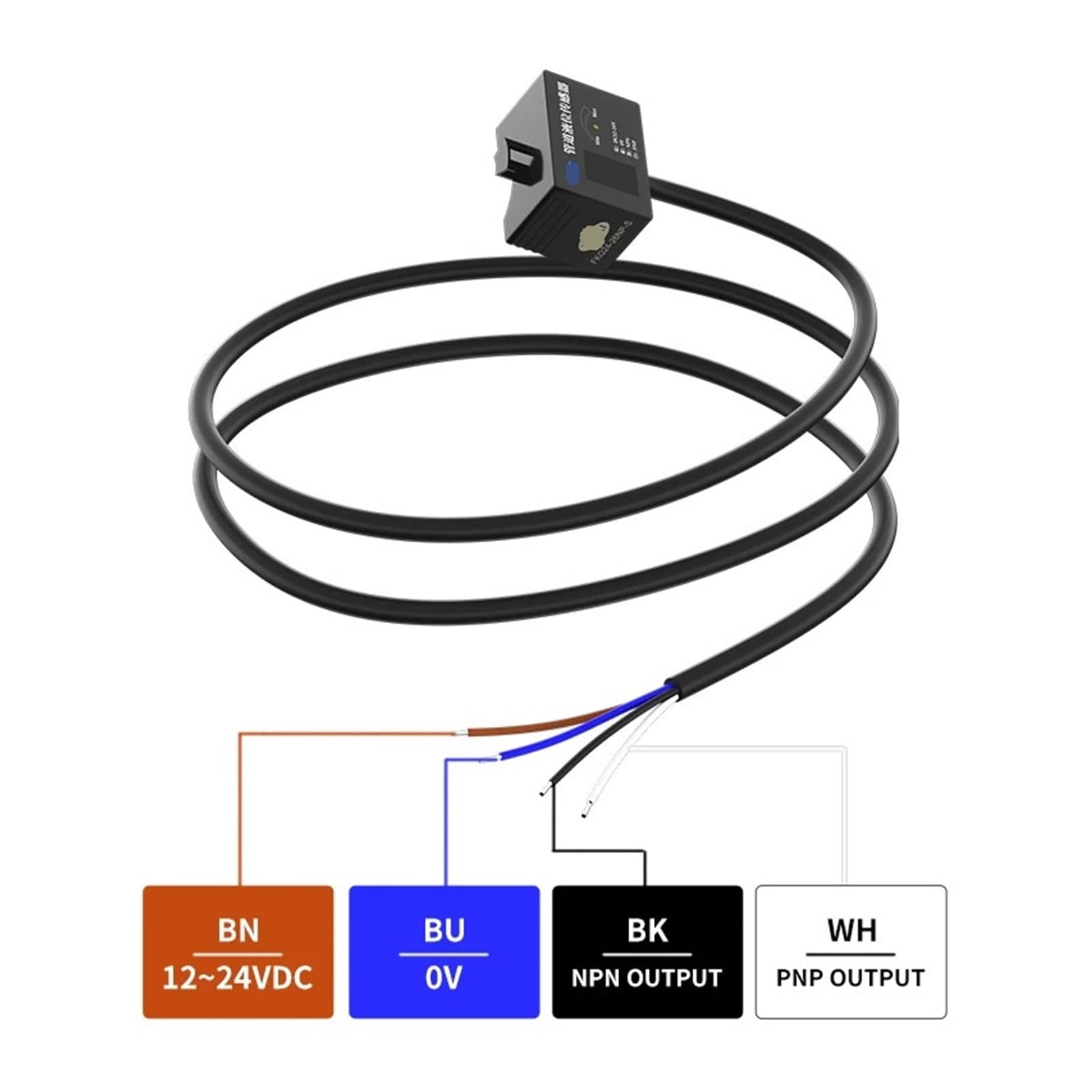 Sensor de Nivel de líquido for tuberías con Pantalla Digital capacitiva FKG24, Interruptor de Nivel de Agua/Aceite sin Contacto(FKG24-13NP-S)