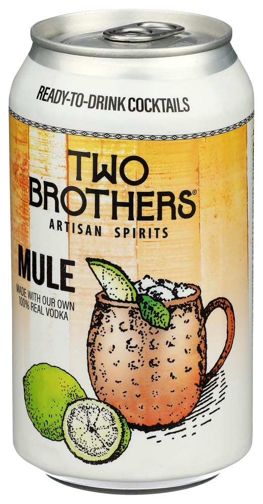 日本流通オリジナル盤レイプマンTwo Nuns and a Pack Mule Two Brothers Brewing Moscow Mule Cocktail 4Pk Cans, 12 Fz