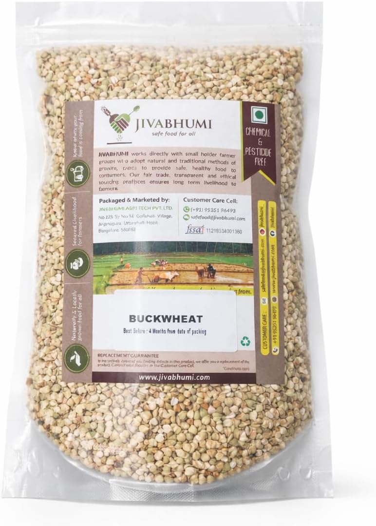 - Organic Buckwheat (Kuttu) | Gluten-Free Natural Grain Alternative | High Protein & High Fiber Superfood | Nutrient-Rich for Sweet & Savory Recipes | Healthy Rice & Wheat Substitute (400 GM)
