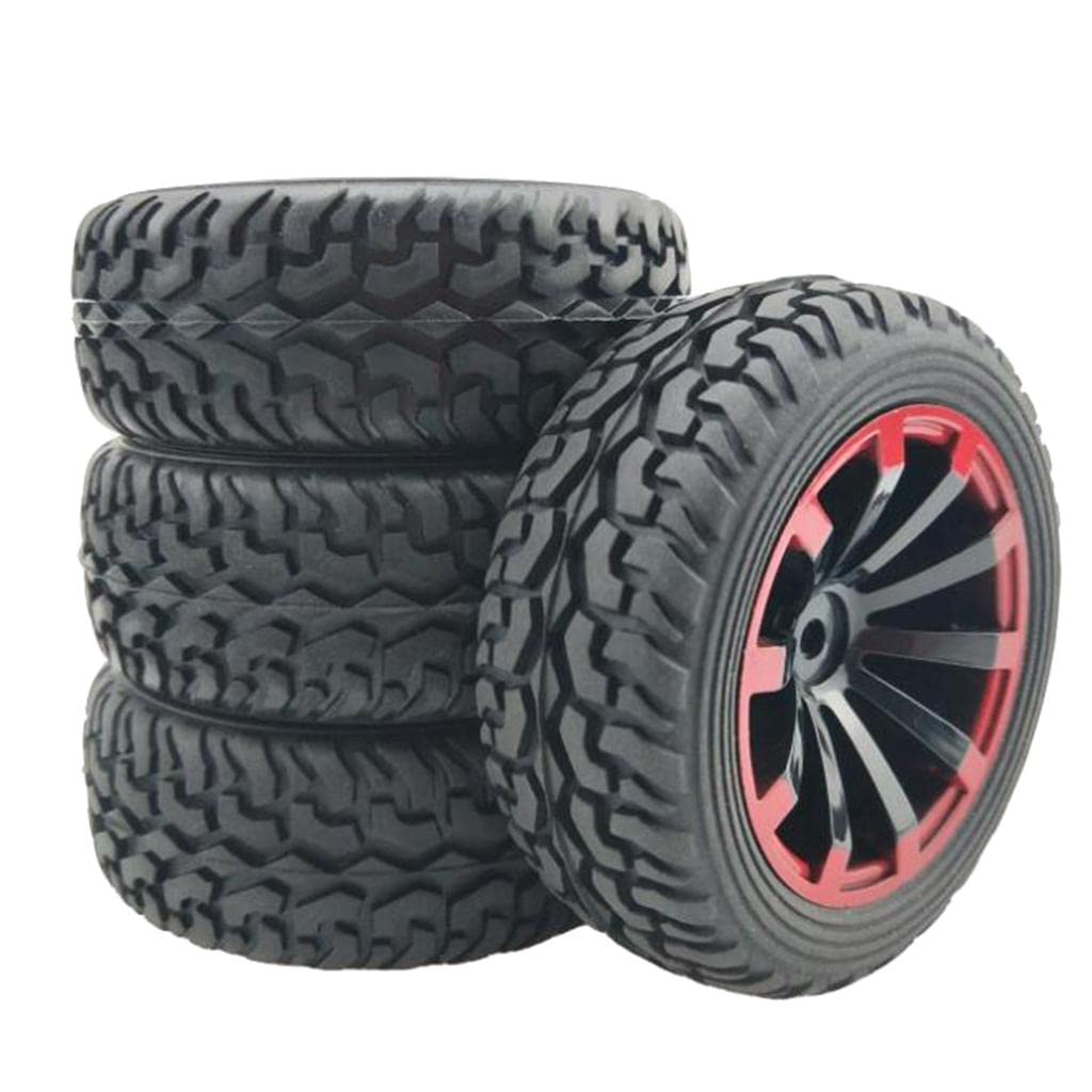 ATORSE 4Pack of Tire for Wl Toys 144001 124019 Hsp Monster Truck Buggy Accessories C-image-34
