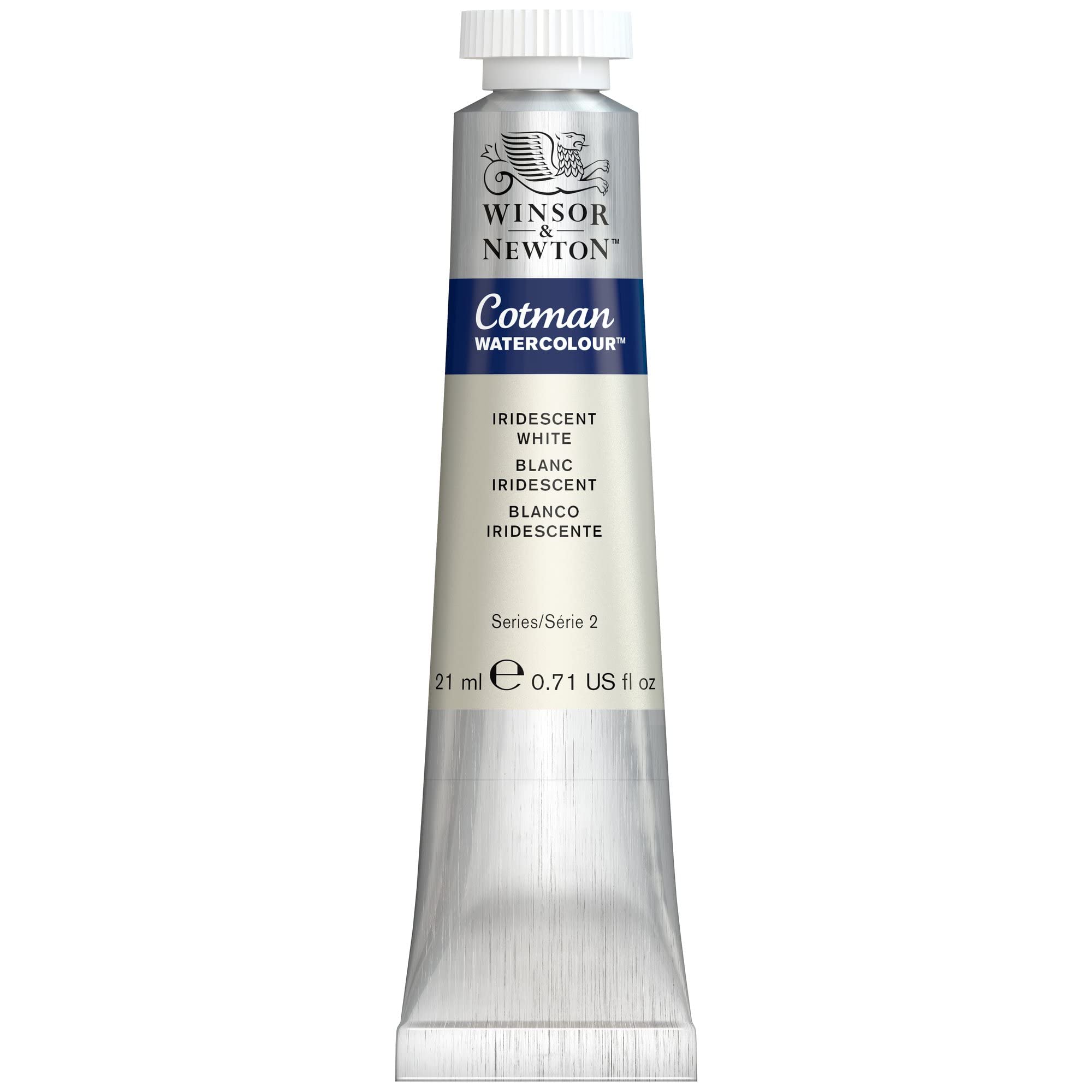 Winsor & Newton Cotman Metallic Watercolour Paint, Iridescent White, 21ml Tube, Vibrant Pigments