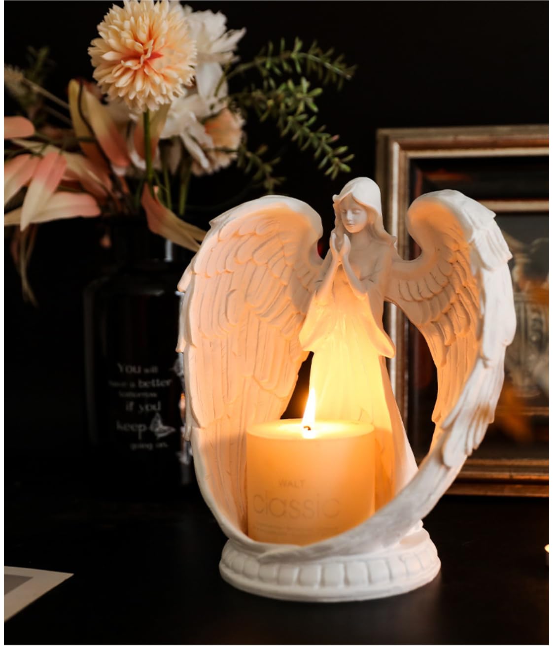 Grande Set Di Portacandele In Legno Natalizi – Decorazioni Con Babbo Natale, Renna E Scalda-candela – Perfetto Per La Casa, Camera Da Letto E Regali Di Compleanno