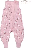 Vista 2 de Miracle Baby Saco de dormir con pies - 0.5 TOG 100% algodón transpirable, diseño sin mangas, saco de dormir para bebé