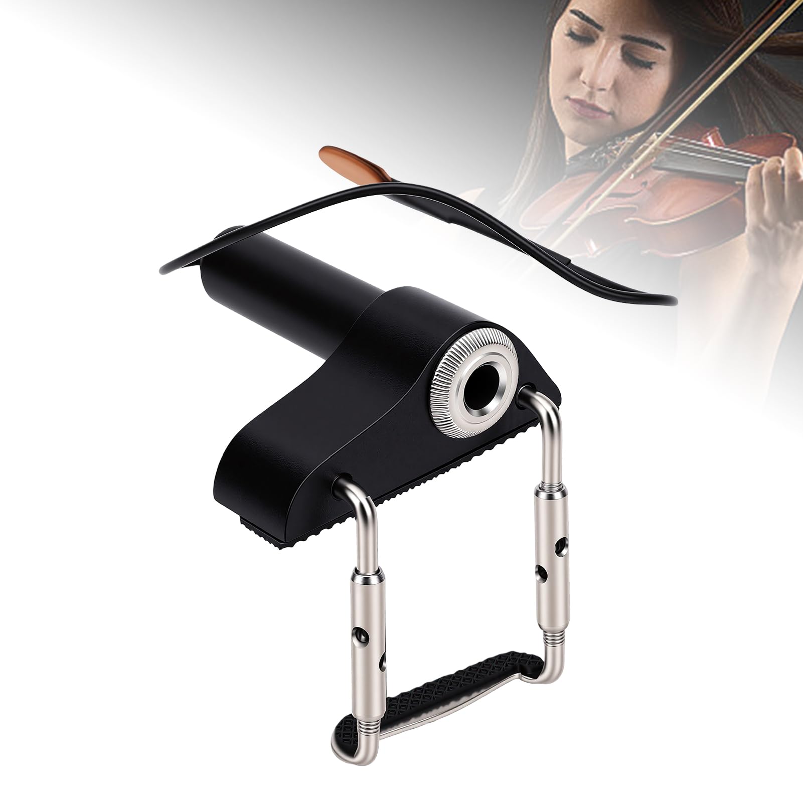 Pickup per Violino, Sensore Piezo con Pad in Gomma for Strumenti | Pickup a Contatto per Strumenti, Facile da Installare, Tono Bilanciato, per Violino Acustico Elettrico