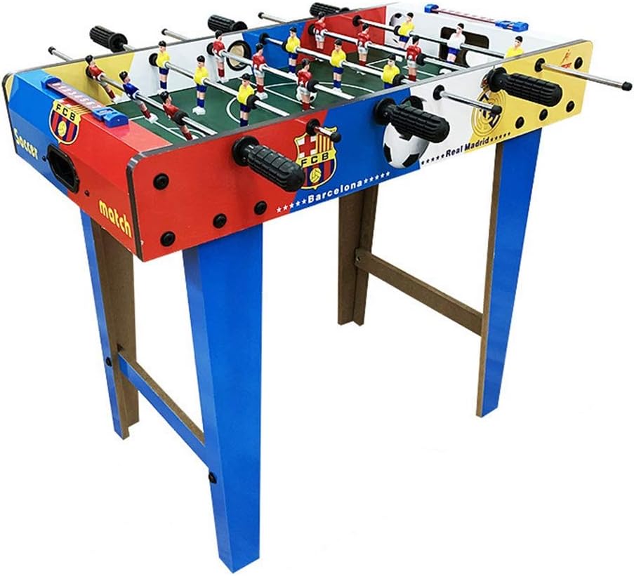 Table Football 2ft Standing Football Table, Indoor Compact Foosball for Kids Family Games Room Fun Arcade Table Games