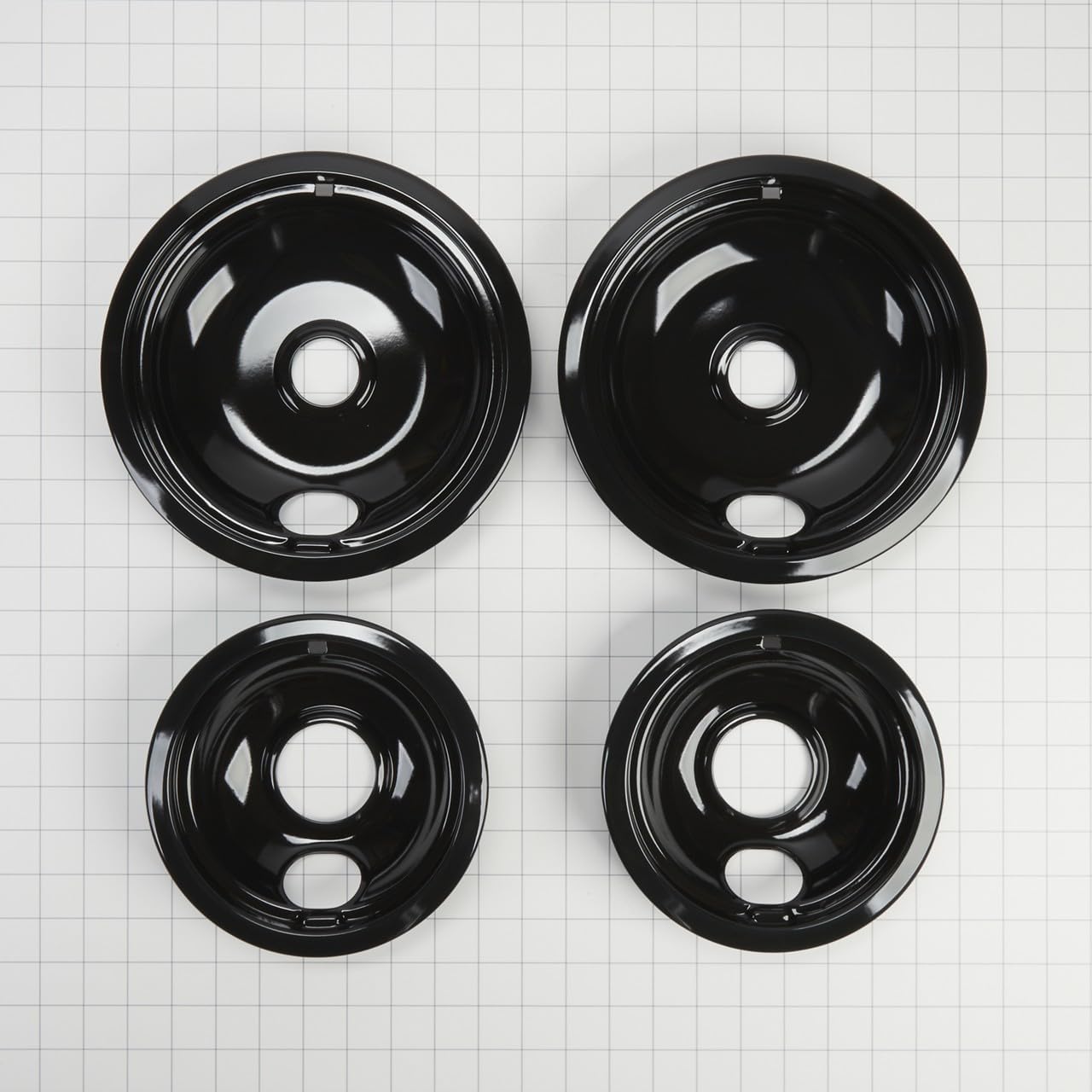 Whirlpool W10288051 Genuine OEM Burner Drip Bowls For Ranges, Black – Replaces 874987, 4396070, 4396072, AH2377787, EA2377787, PS2377787