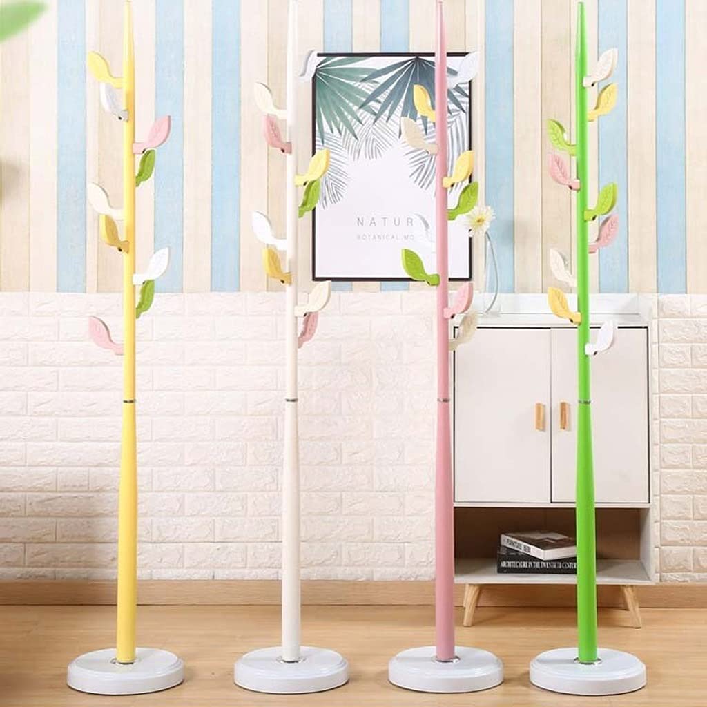 Amazon｜ポールハンガー 葉っぱスタンド コートラック 木製 ハット