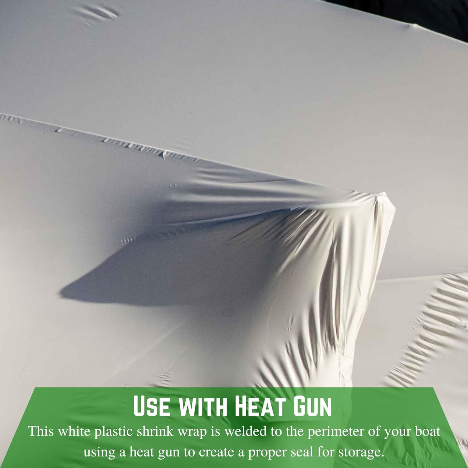 Farm Plastic Supply - Polyethylene Plastic Shrink Wrap - 7 mil (17' x 50') - Boat Shrink Film for use with Heat Gun, Industrial Shrink Wrap, Shrink Wrap Plastic Sheeting for Protection and Storage