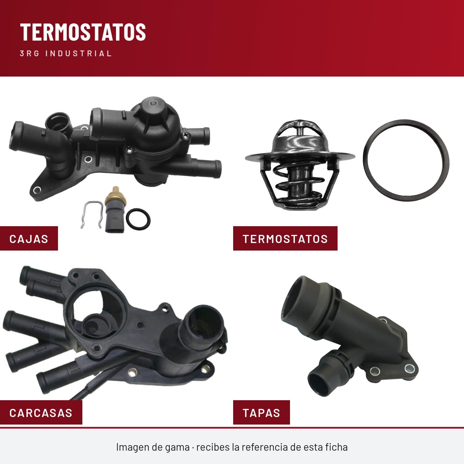 3RG INDUSTRIAL Termostato con sensor, OEM A2702000615, OT: 97°C