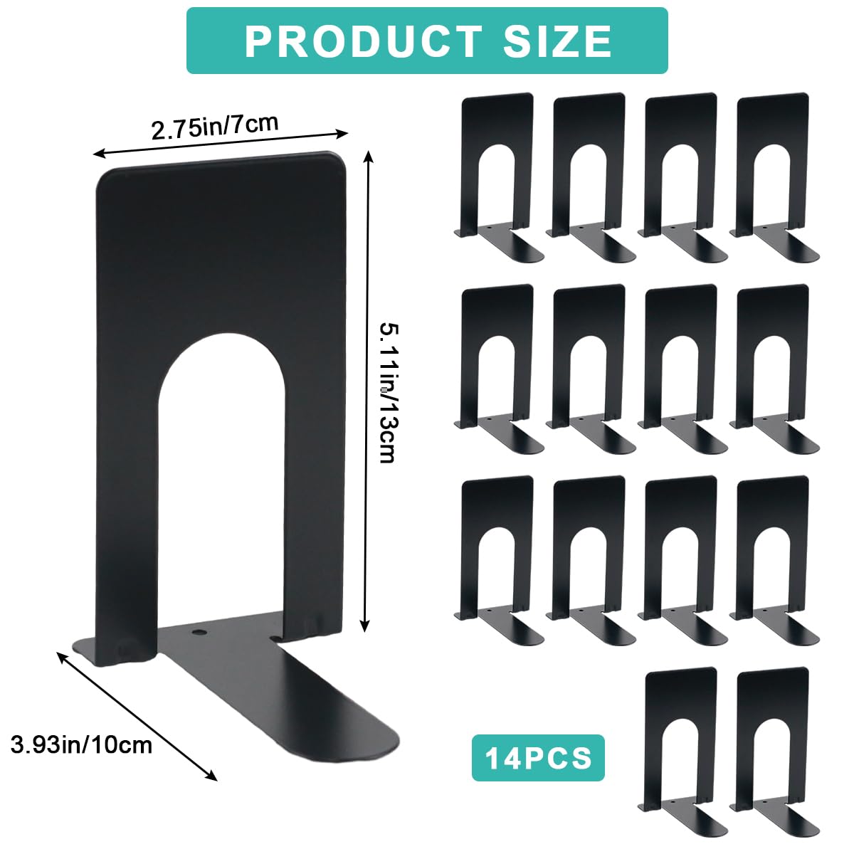 Fermalibri In Metallo A Forma Di Gatto - 2 Pezzi Neri, Per Librerie E Scrivanie - Foto 6